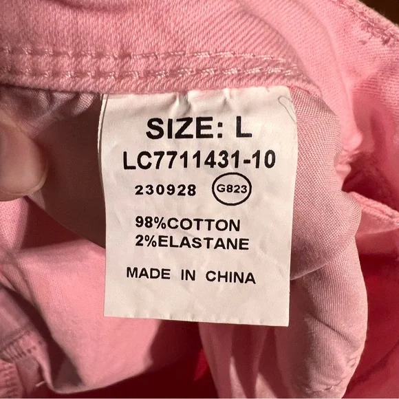 #132 Pink Denim Jeans with Whitewashed Areas - Picture 5 of 6